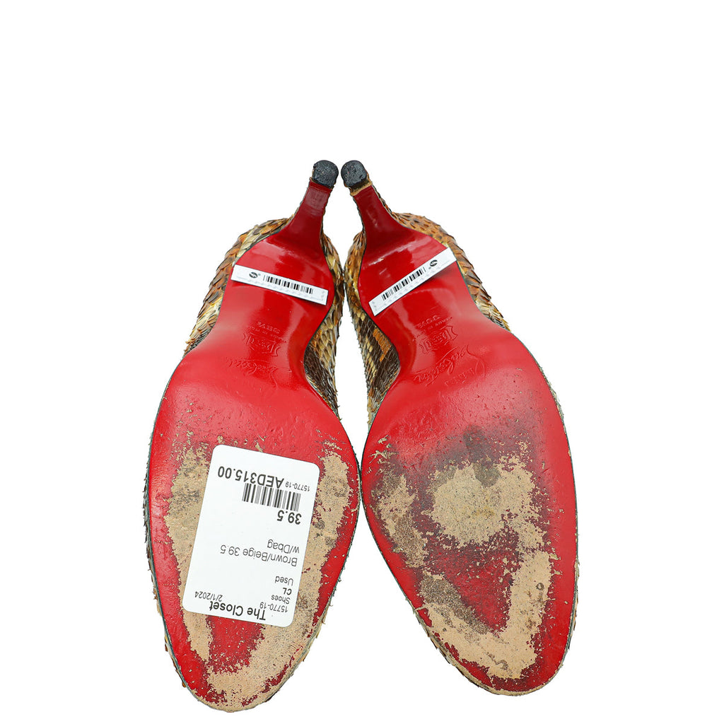 Christian Louboutin Bicolor Python Pump 39.5