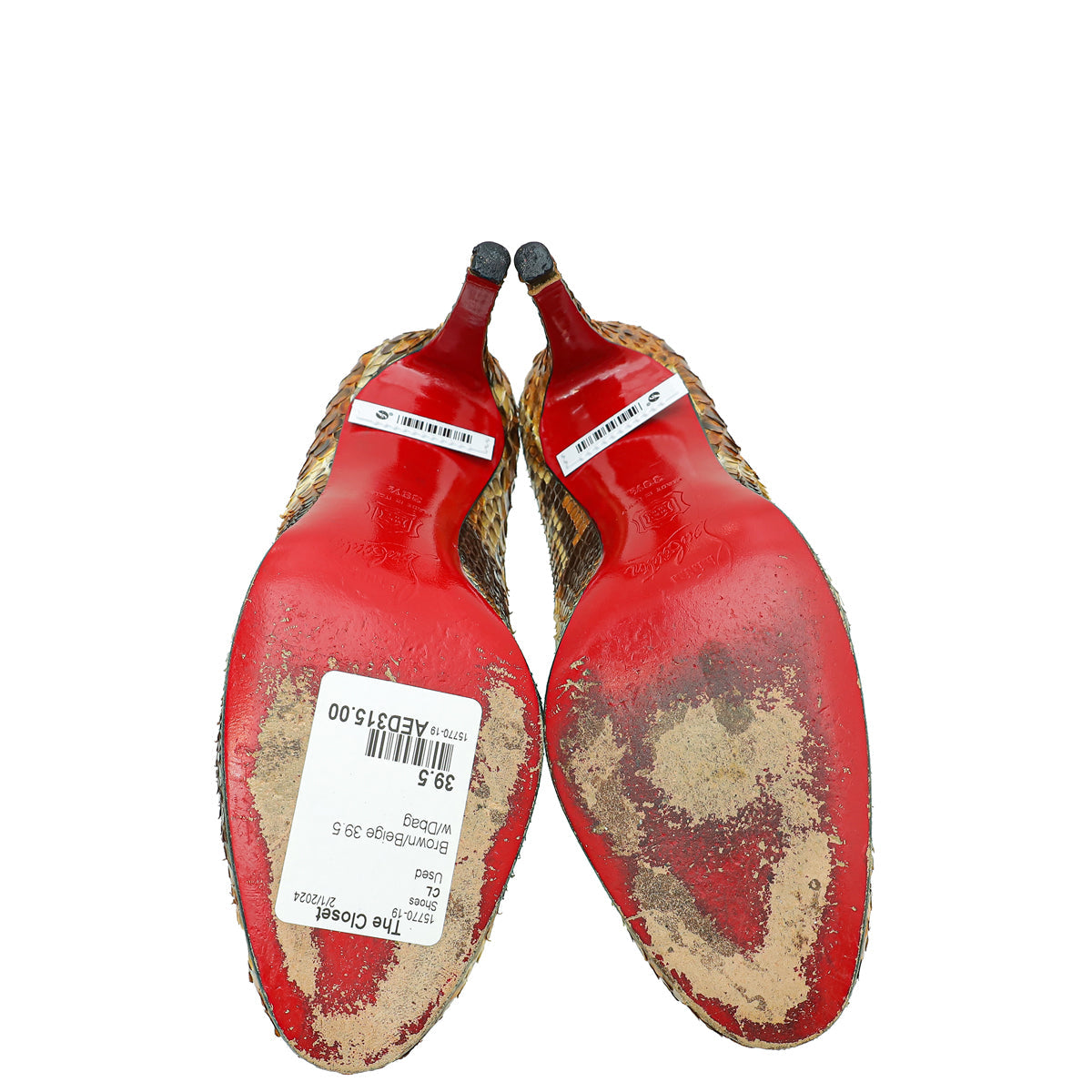 Christian Louboutin Bicolor Python Pump 39.5