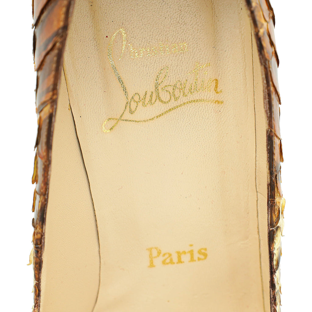 Christian Louboutin Bicolor Python Pump 39.5