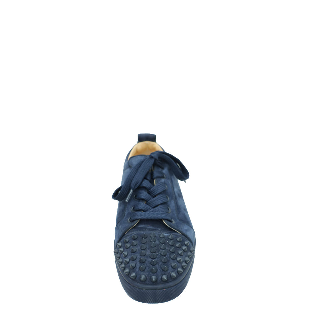 Christian Louboutin Navy Blue Louis Junior Spike Sneakers 39.5
