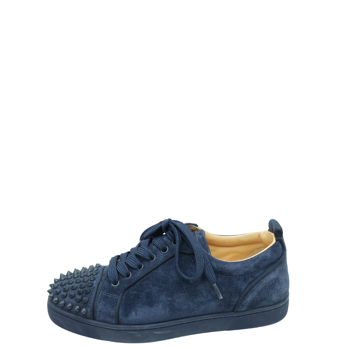 Christian Louboutin Navy Blue Louis Junior Spike Sneakers 39.5