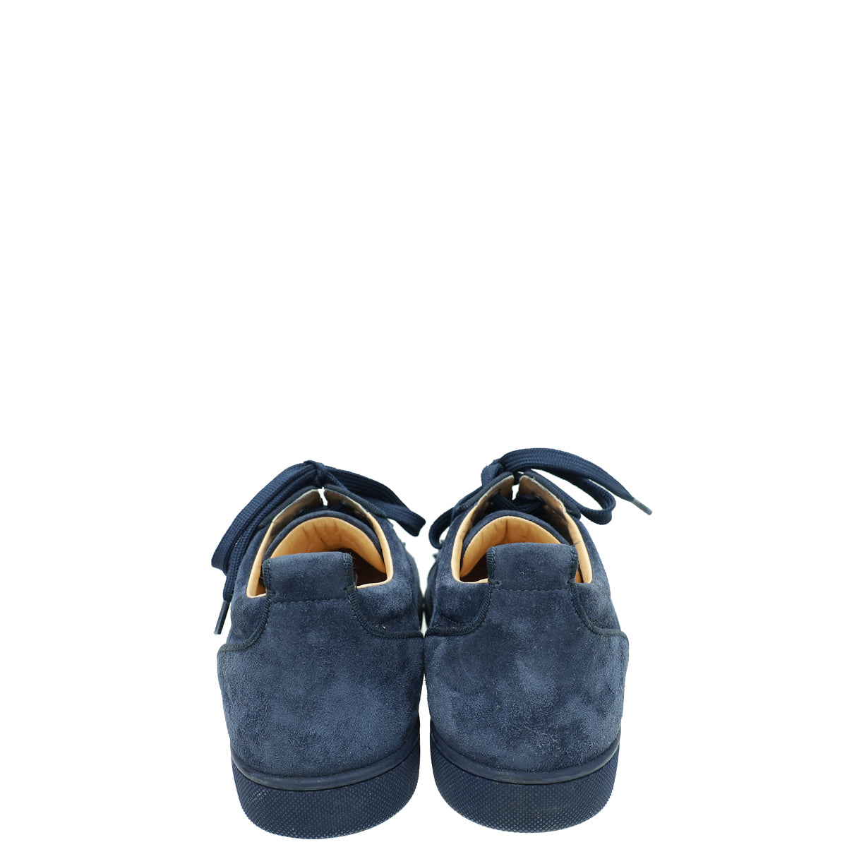 Christian Louboutin Navy Blue Louis Junior Spike Sneakers 39.5