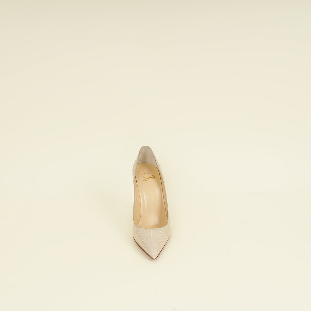 Christian Louboutin Beige Kate Croco Embossed Pump 39