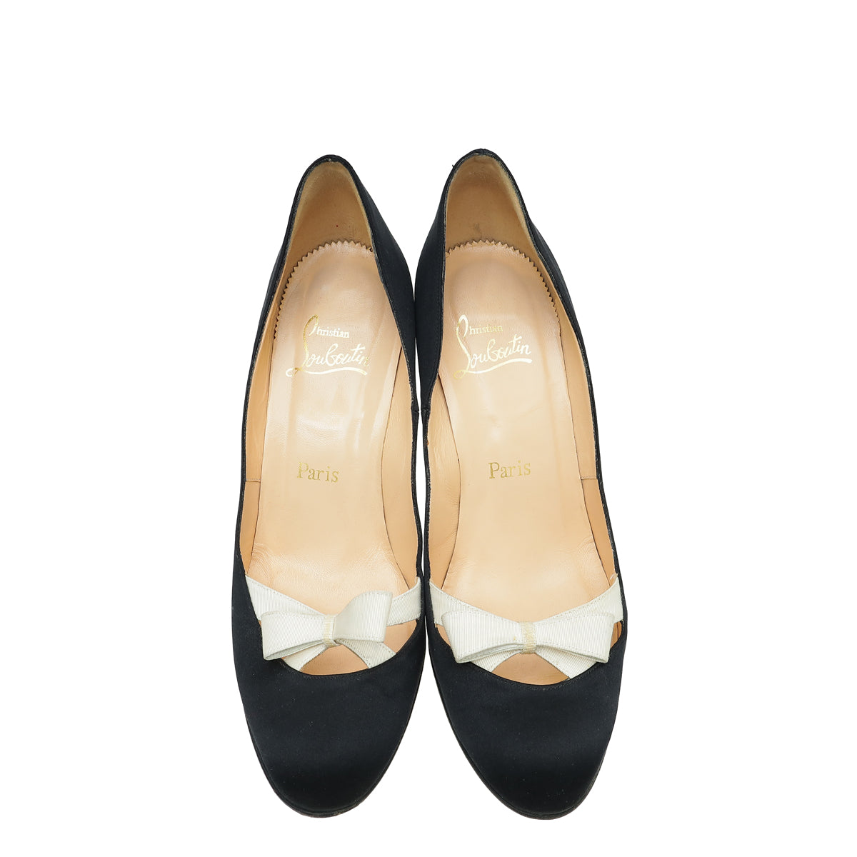 Christian Louboutin Bicolor Satin Bow Pump 40