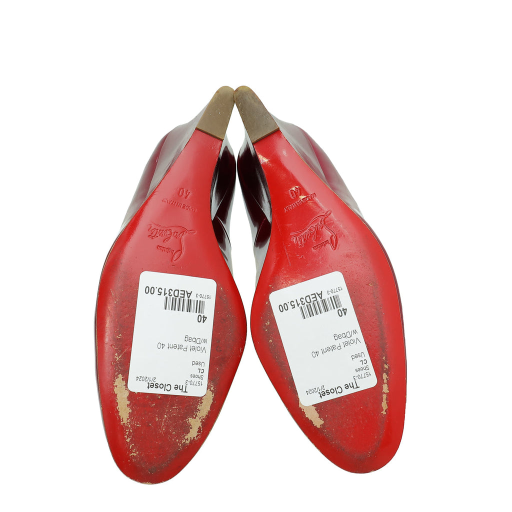 Christian Louboutin Violet Ron Ron Zeppa Wedge Pump 40