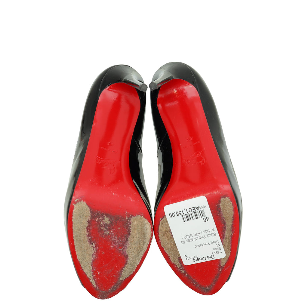 Christian Louboutin Black New Very Prive 120 Pumps 40