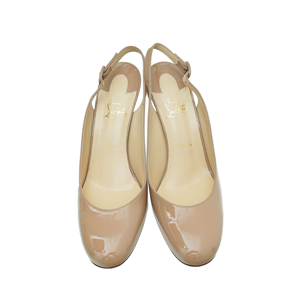 Christian Louboutin Nude Simple Slingback Pump 41