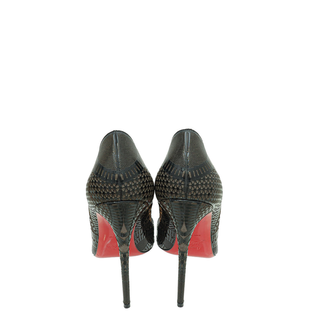 Christian Louboutin Bicolor Laser Cut Kristali Pointed Toe 130 Pumps 42