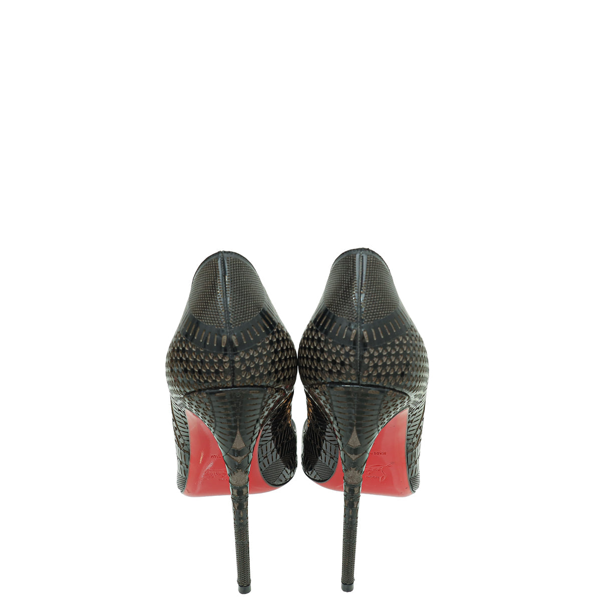 Christian Louboutin Bicolor Laser Cut Kristali Pointed Toe 130 Pumps 42