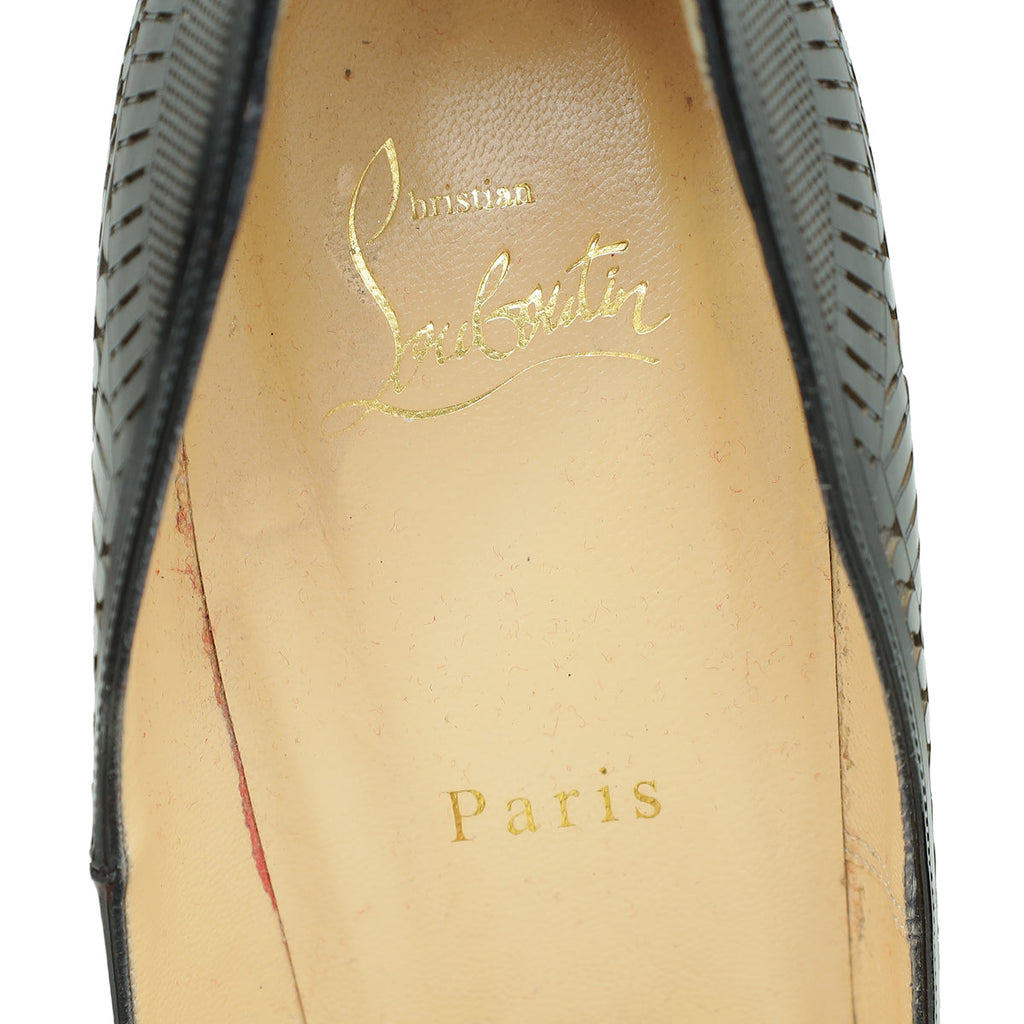 Christian Louboutin Bicolor Laser Cut Kristali Pointed Toe 130 Pumps 42