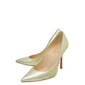 Christian Louboutin Gold Decoltish 100 Nappa Pepite Pumps 35