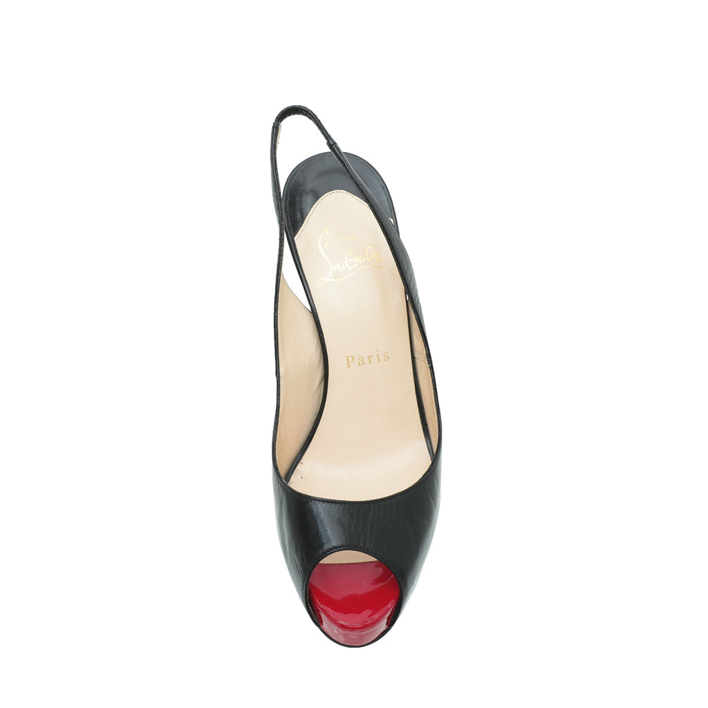 Christian Louboutin Black No Prive Slingback 36.5