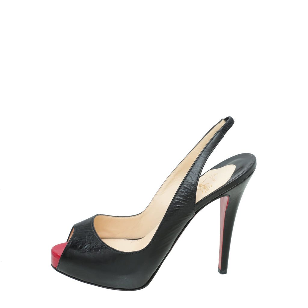 Christian Louboutin Black No Prive Slingback 36.5