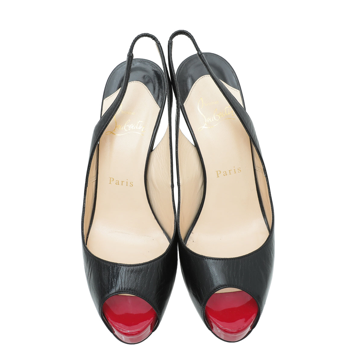 Christian Louboutin Black No Prive Slingback 36.5