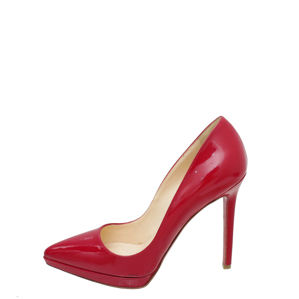 Christian Louboutin Red Pigalle Plato 100 Pumps 36.5