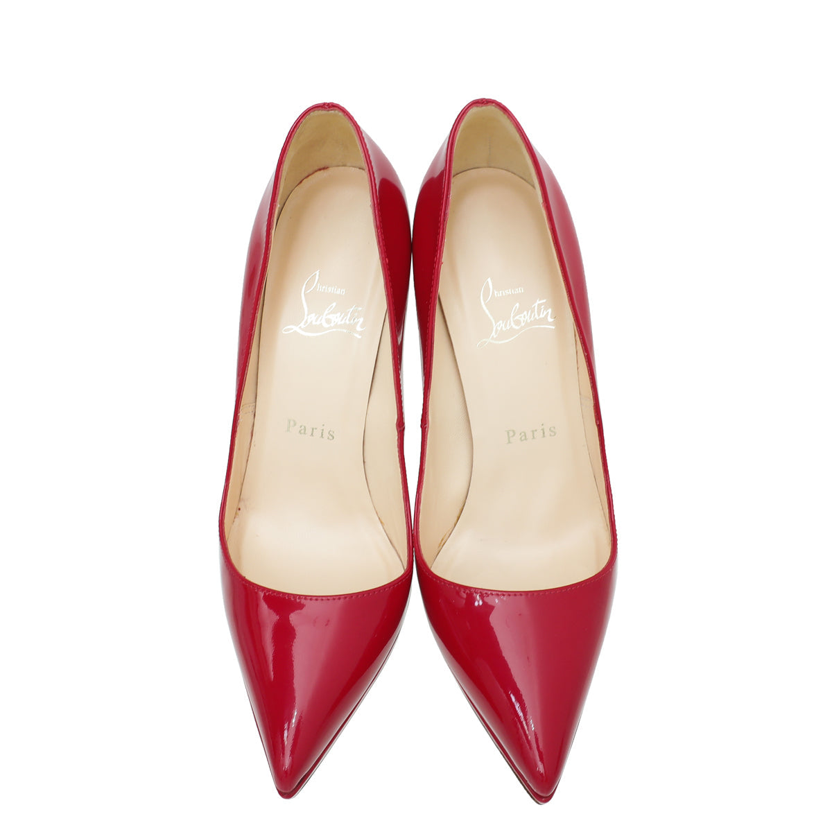 Christian Louboutin Red Pigalle Plato 100 Pumps 36.5