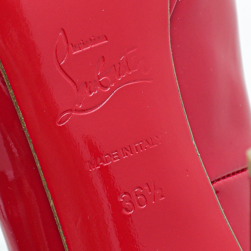 Christian Louboutin Red Pigalle Plato 100 Pumps 36.5