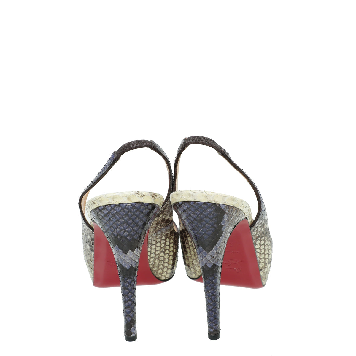 Christian Louboutin Bicolor Python No Prive 120 Pump 36.5