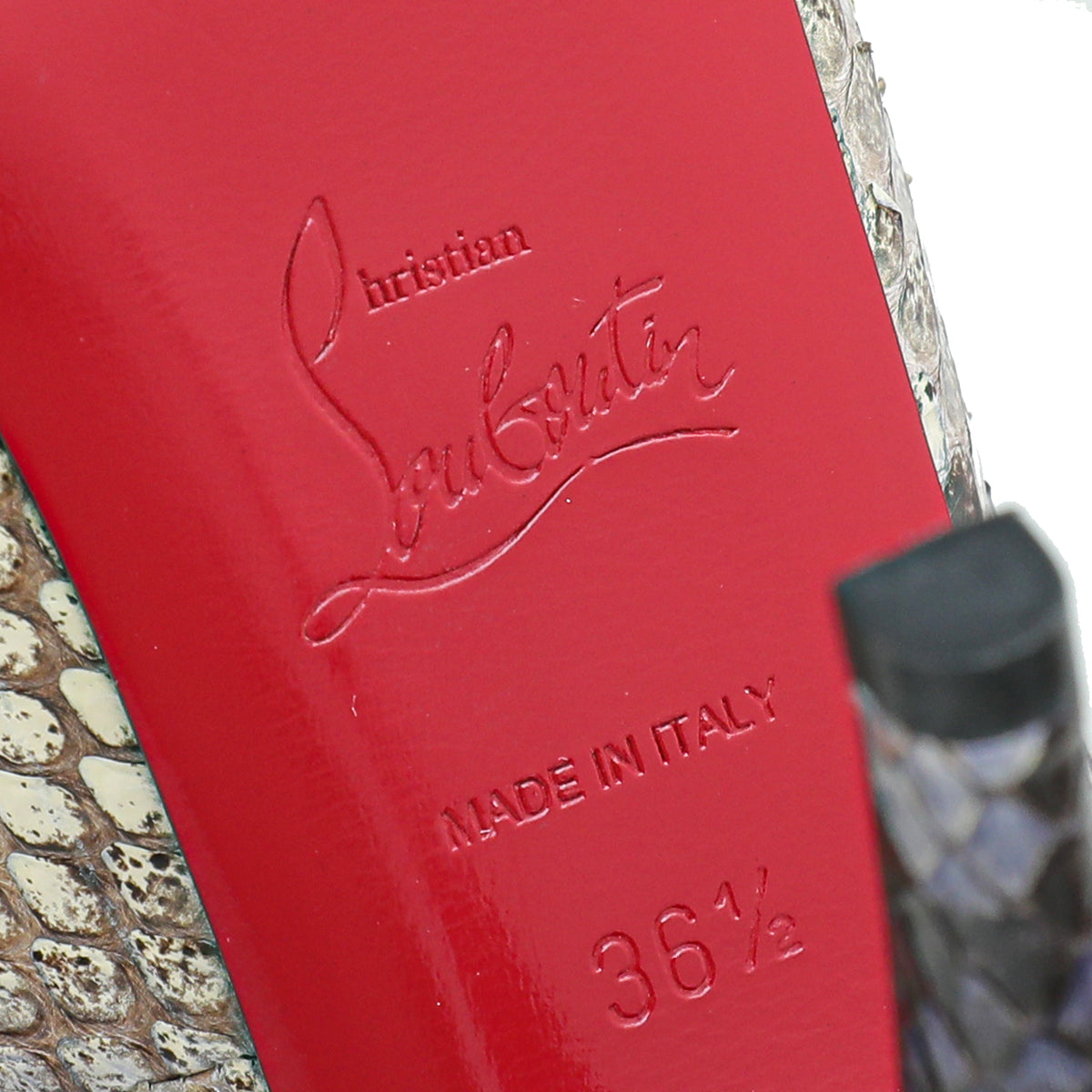 Christian Louboutin Bicolor Python No Prive 120 Pump 36.5