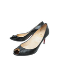 Christian Louboutin Black Youpi Peep Toe Pump 36.5