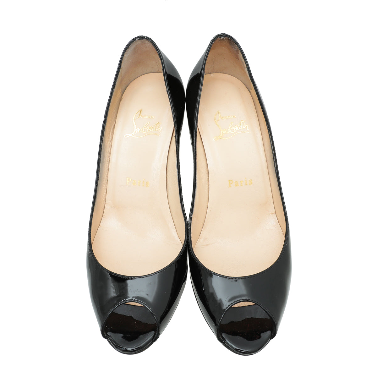 Christian Louboutin Black Youpi Peep Toe Pump 36.5
