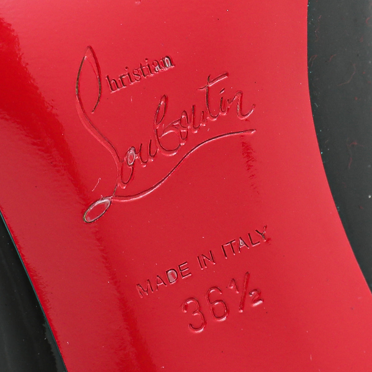 Christian Louboutin Black Youpi Peep Toe Pump 36.5