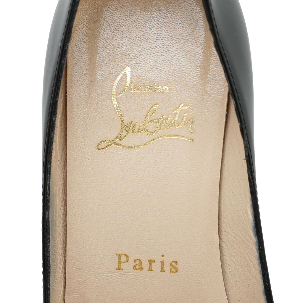 Christian Louboutin Black Youpi Peep Toe Pump 36.5