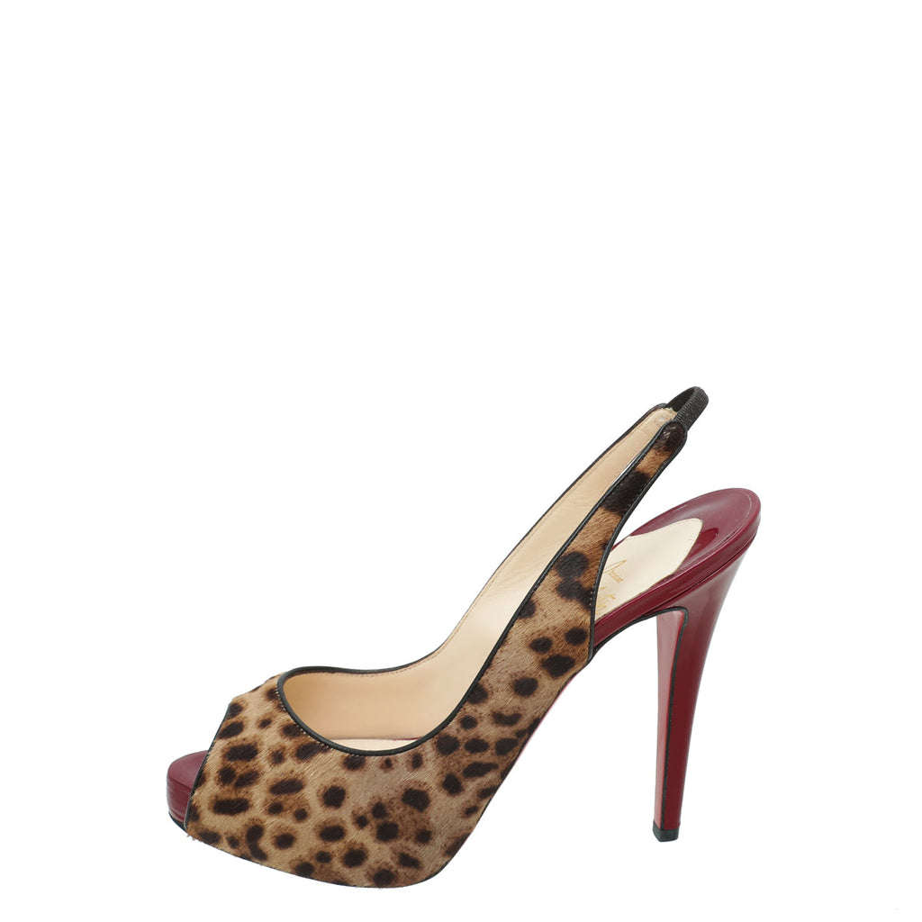 Christian Louboutin Bicolor Leopard Hair No Prive 100 Pump 37.5