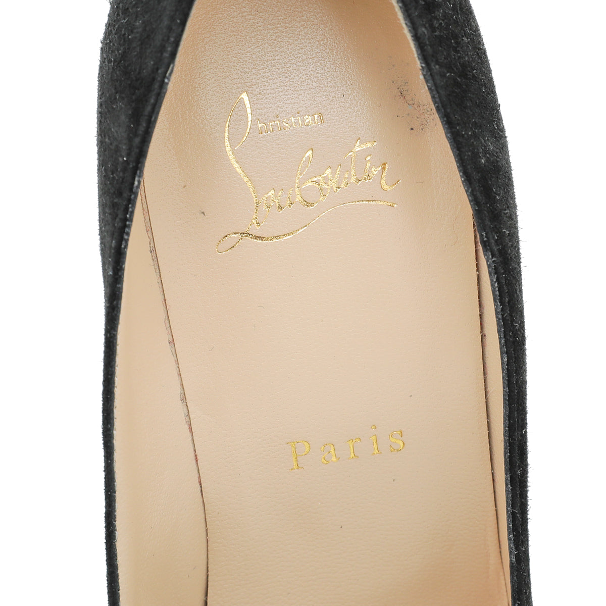 Christian Louboutin Black Veau Velours Drama 100 Pumps 38.5