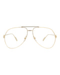Cartier Unisex Aviator Gold Shiny Transparent Fashion Designer Eyewear