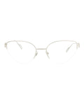 Cartier Womens Cat Eye Silver Silver Transparent Fashion Designer Eyewear
