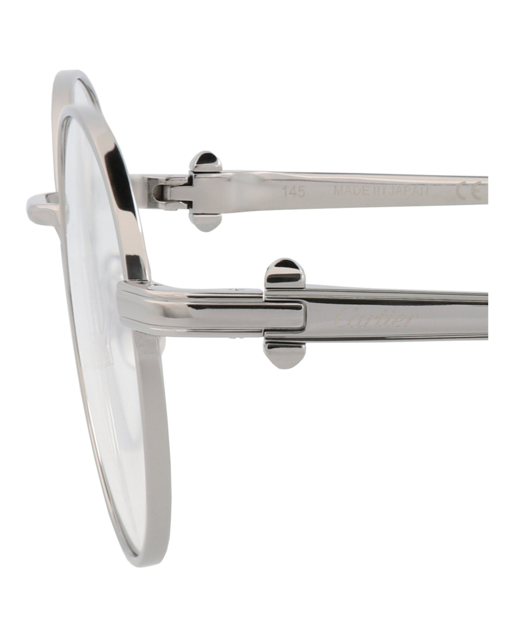 Cartier Mens Round/Oval Ruthenium Ruthenium Transparent Fashion Designer Eyewear