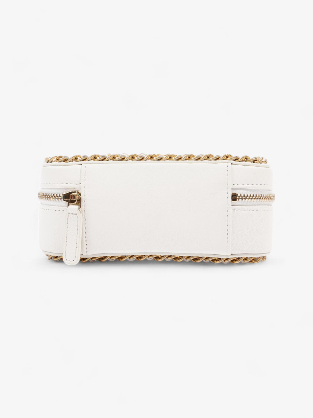 Chanel Vanity Bag White Leather Small