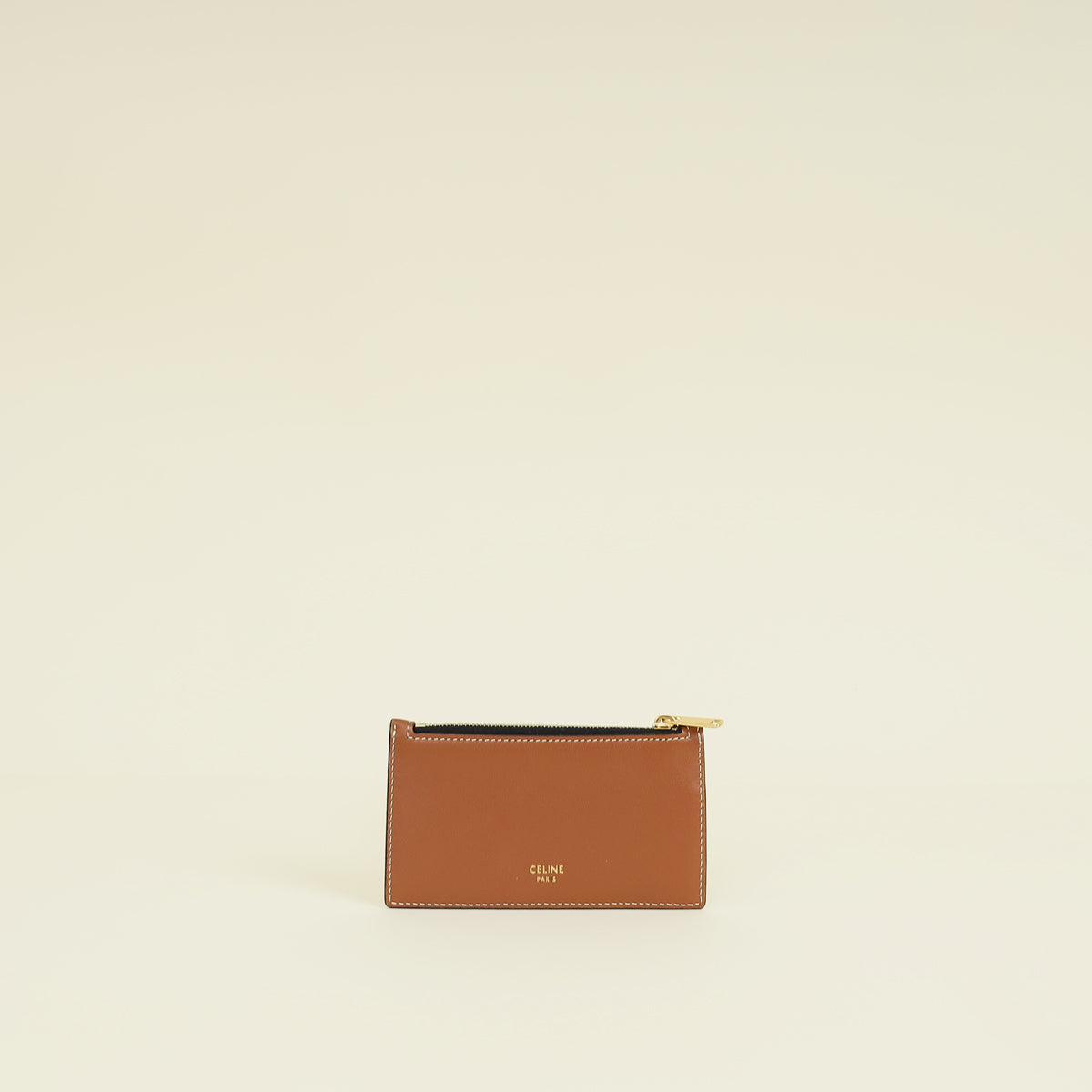 Celine Bicolor Triomphe Zipped Flat Card Holder