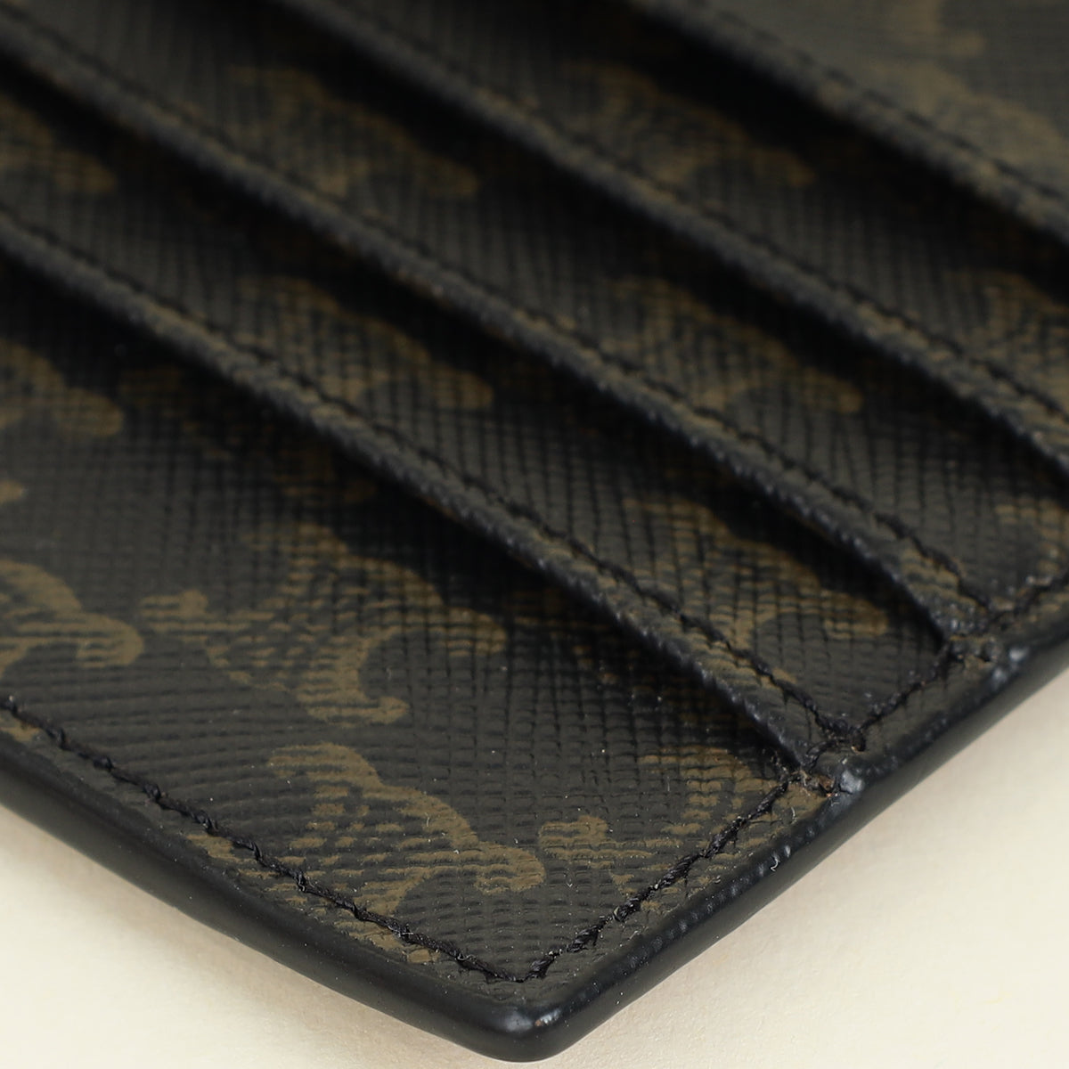 Celine Bicolor Triomphe Zipped Flat Card Holder