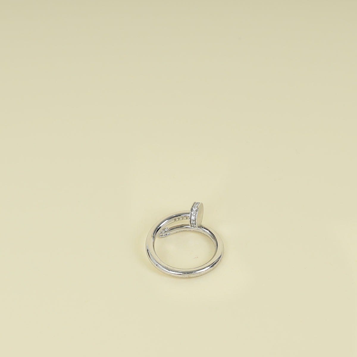 Cartier 18K White Gold Diamonds Classic Model Juste un Clou Ring 52