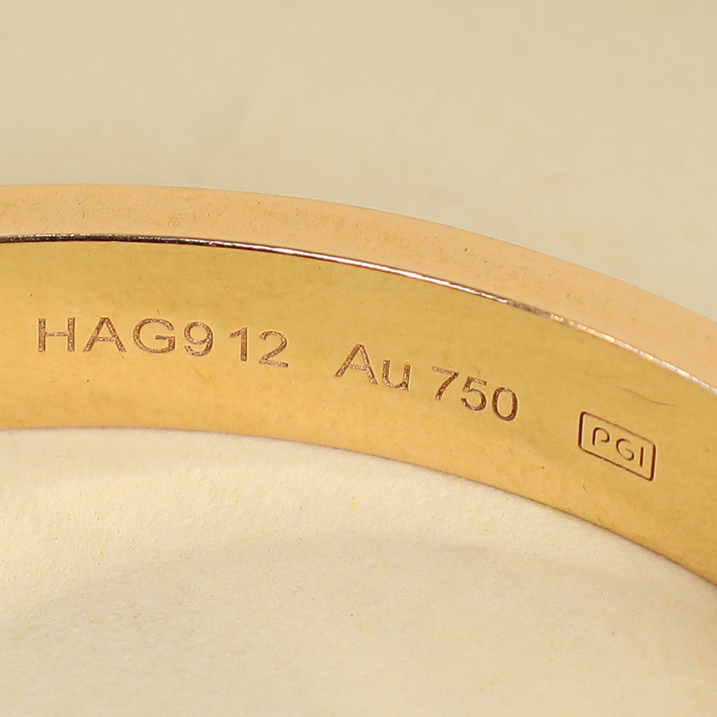 Cartier 18K Rose Gold Love Classic Model 4 Diamond Bracelet 17