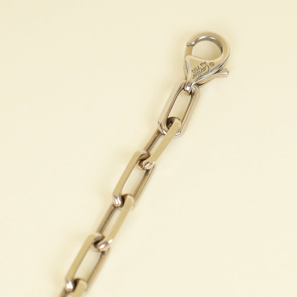 Cartier 18K White Gold Santos De Cartier Small Model Chain Necklace