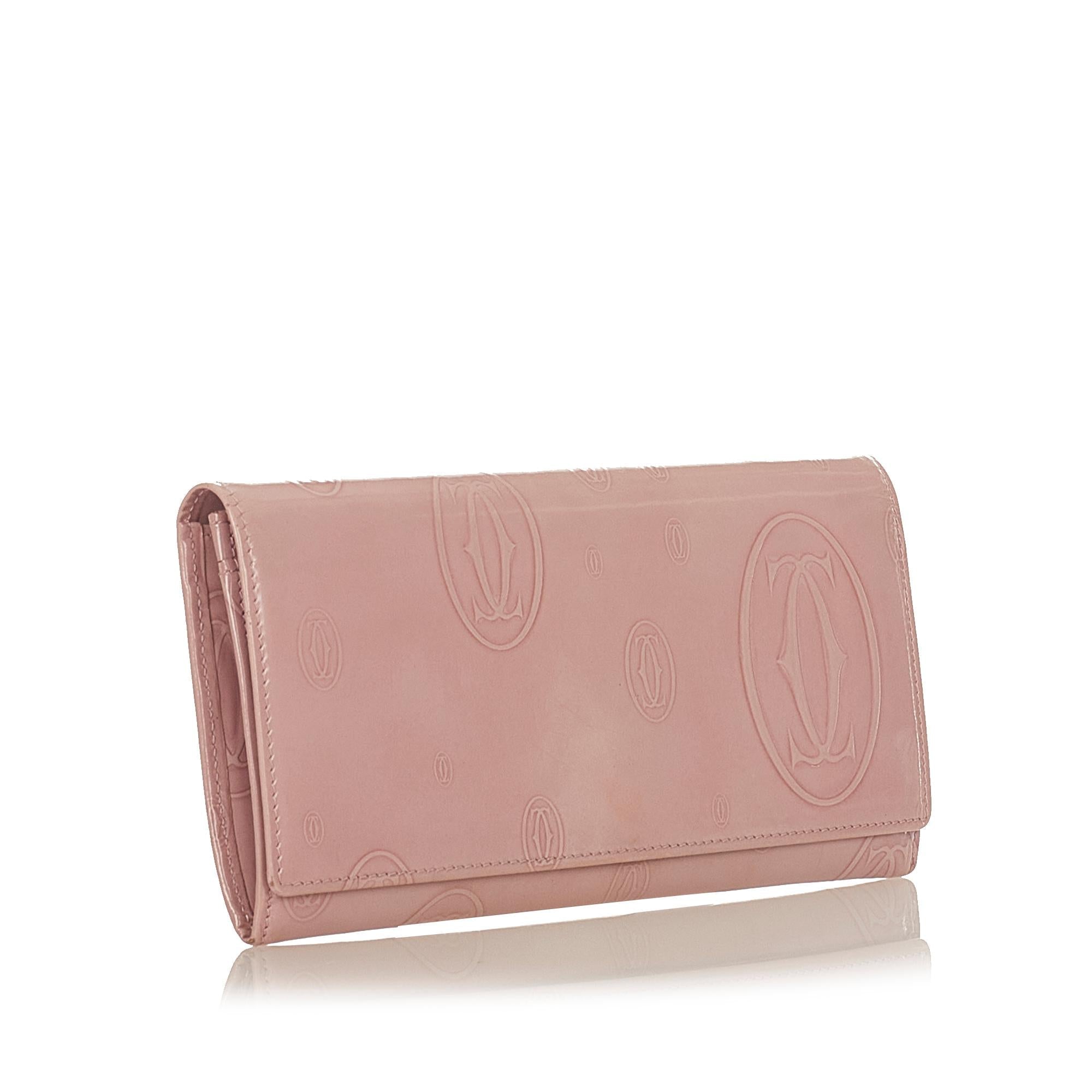 Cartier Happy Birthday Patent Leather Wallet (SHG-26111)