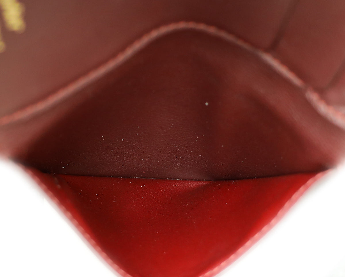 Cartier Burgundy Must De Cartier Card Holder