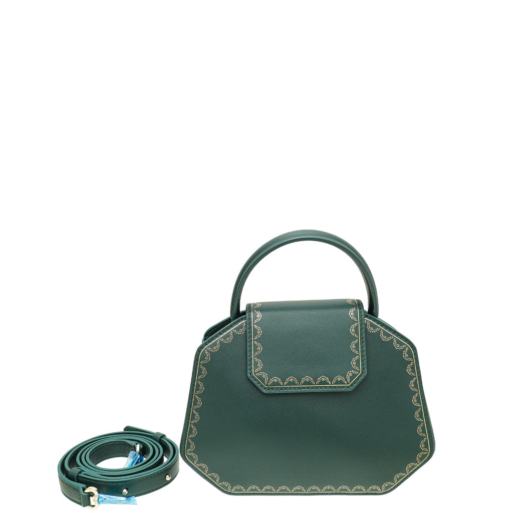 Cartier Dark Green Guirlande De Cartier Top Handle Mini Bag