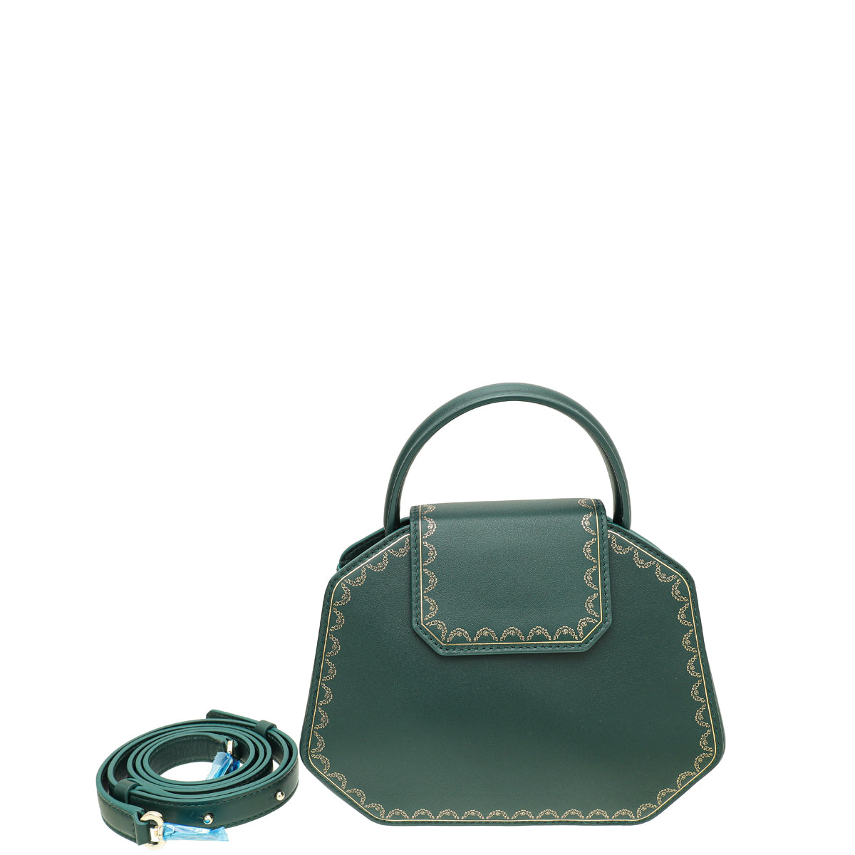 Cartier Dark Green Guirlande De Cartier Top Handle Mini Bag