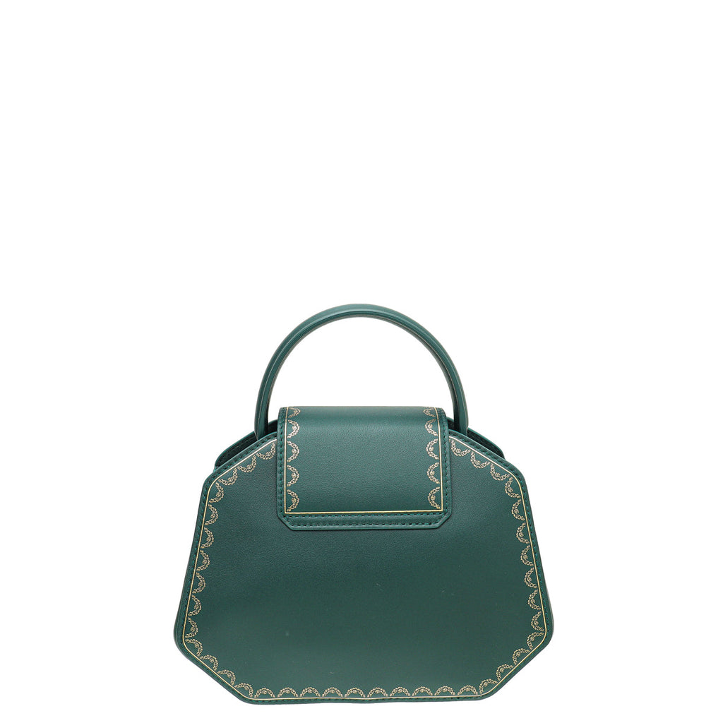 Cartier Dark Green Guirlande De Cartier Top Handle Mini Bag
