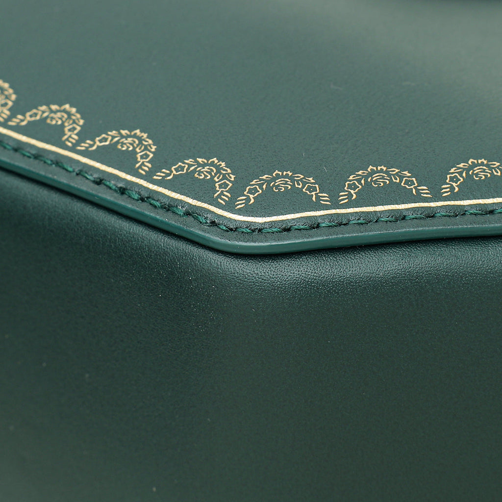 Cartier Dark Green Guirlande De Cartier Top Handle Mini Bag
