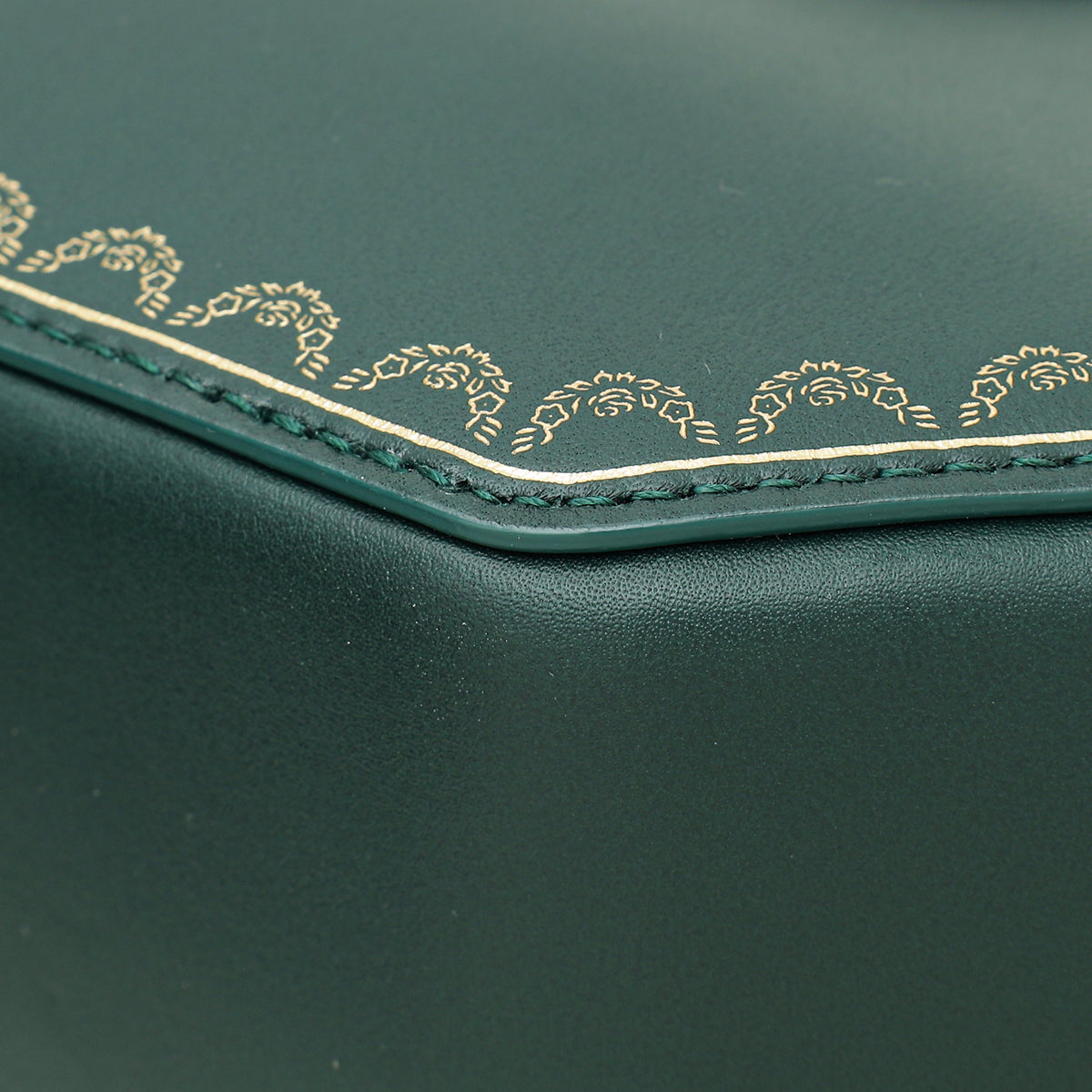 Cartier Dark Green Guirlande De Cartier Top Handle Mini Bag