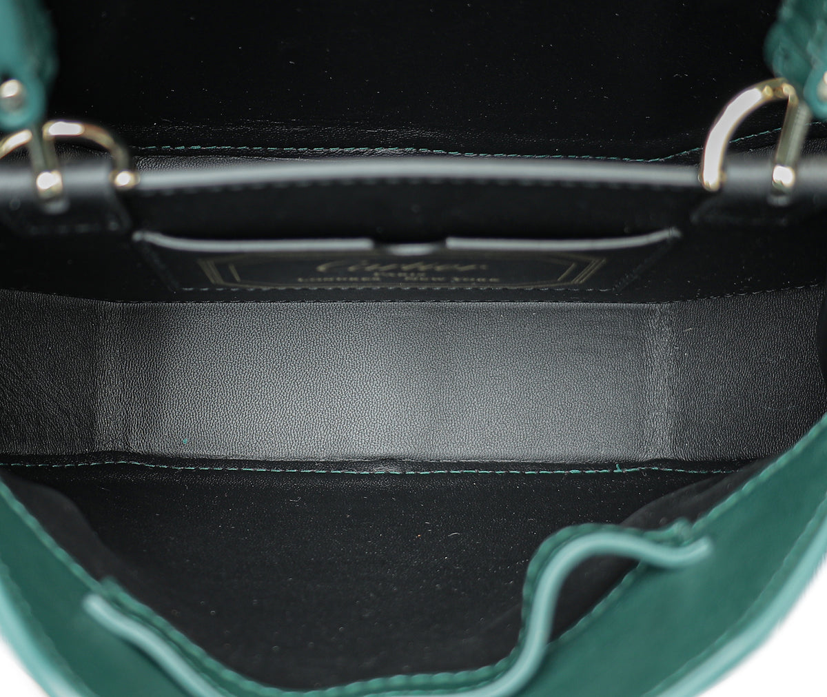 Cartier Dark Green Guirlande De Cartier Top Handle Mini Bag