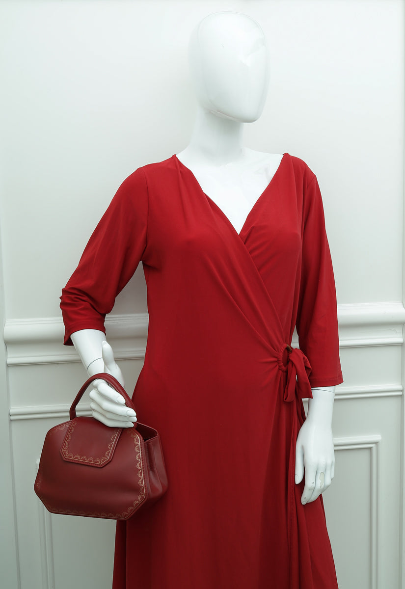 Cartier Red Guirlande De Cartier Top Handle Mini Bag