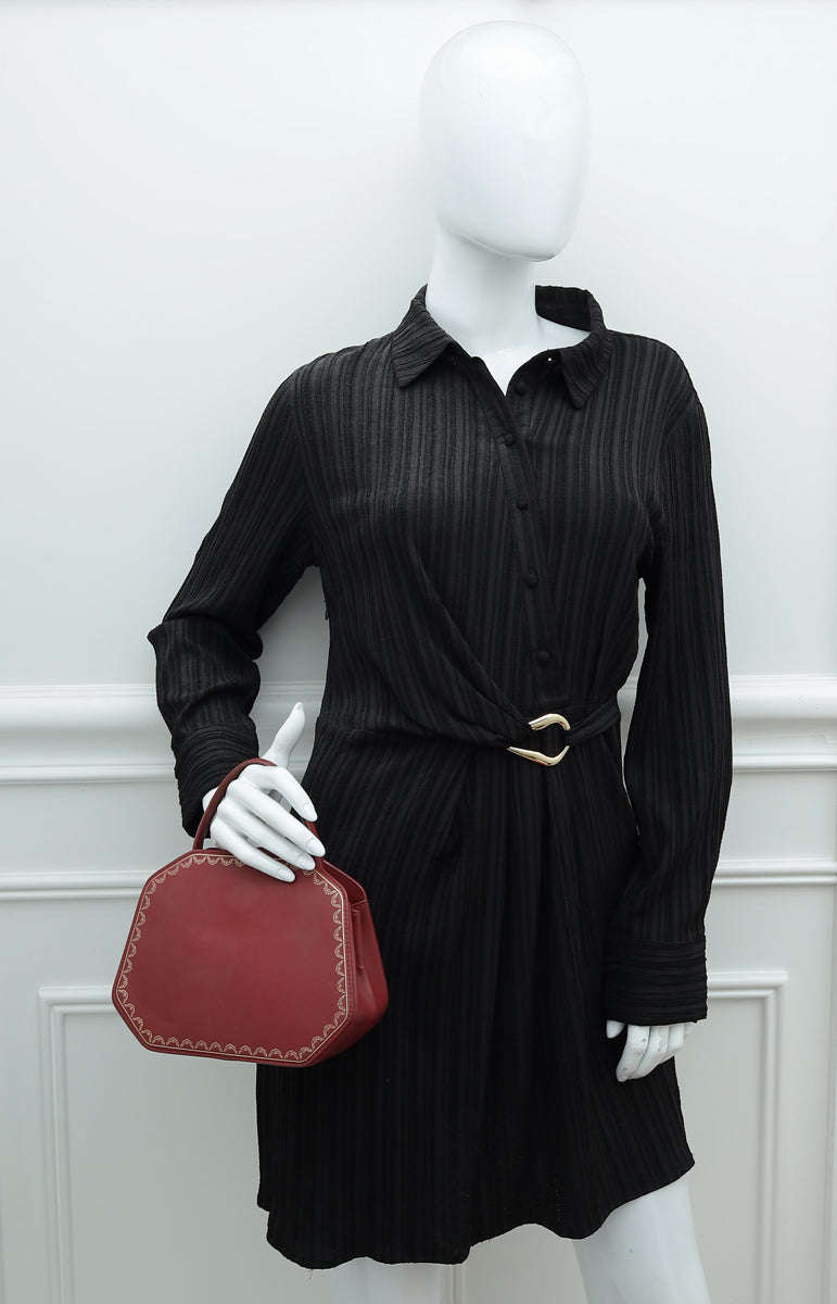 Cartier Red Guirlande De Cartier Top Handle Mini Bag