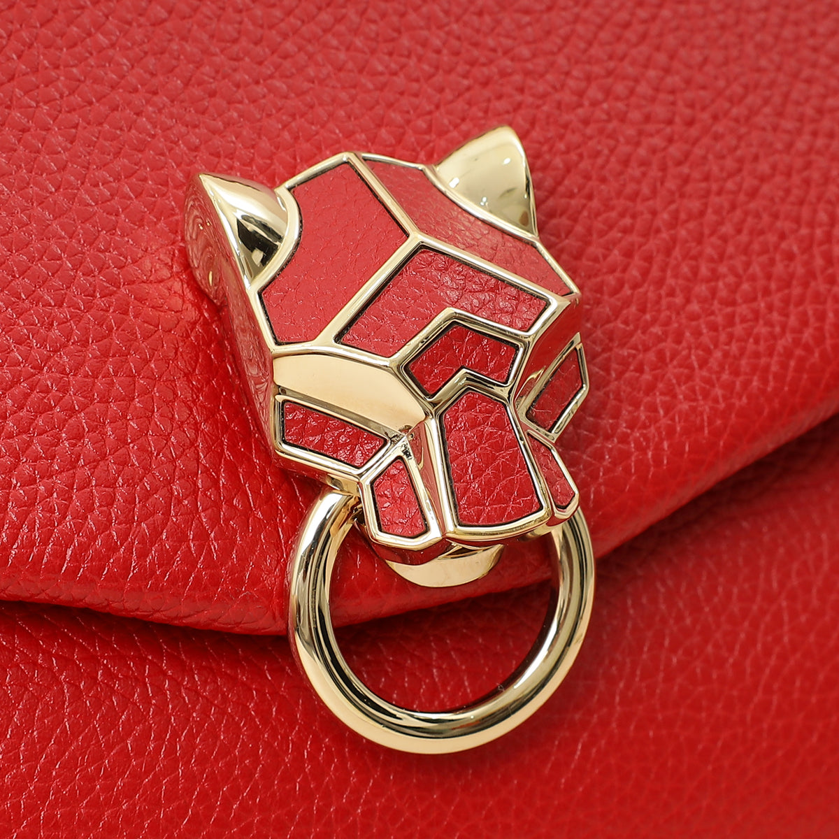 Cartier Red Panthère Graphique de Cartier Small Chain Bag