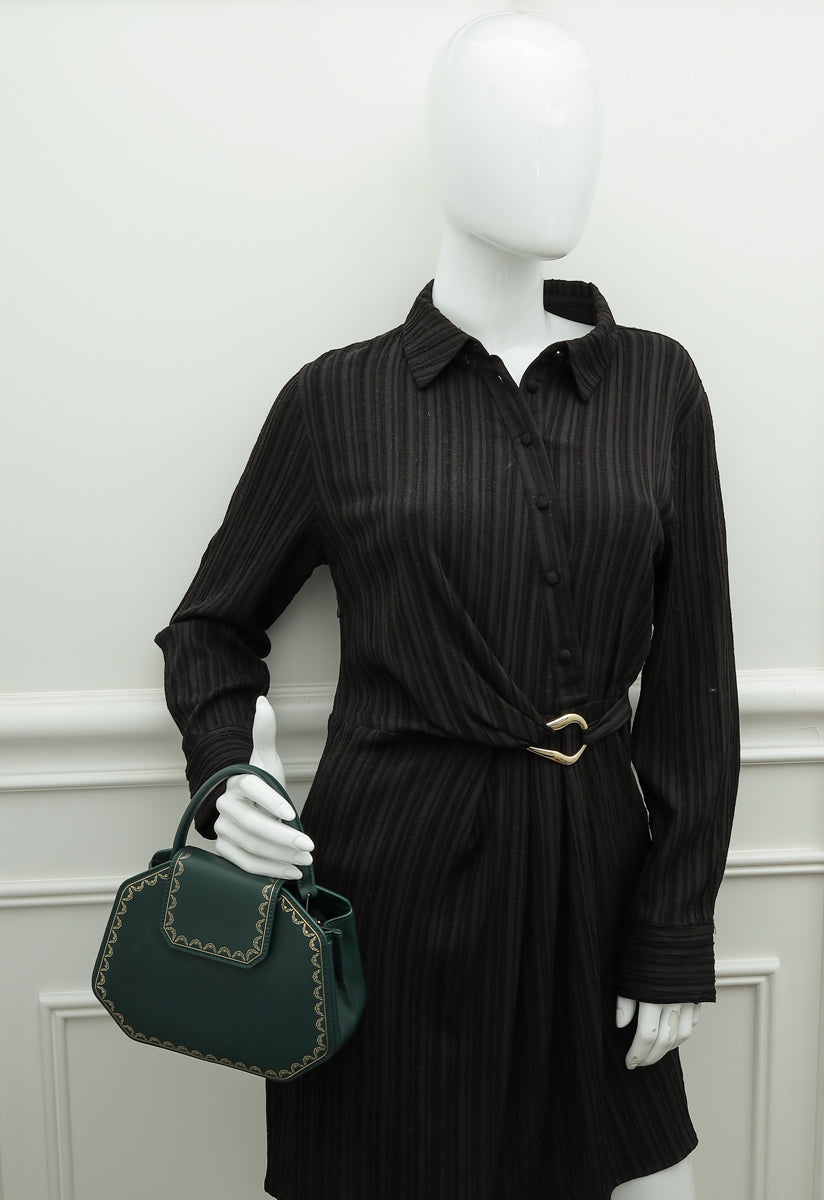 Cartier Emerald Green Guirlande De Cartier Top Handle Mini Bag